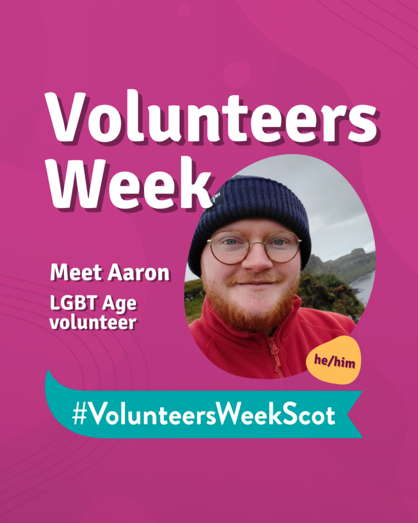 A portrait of Aaron who volunteers with our LGBT Age project