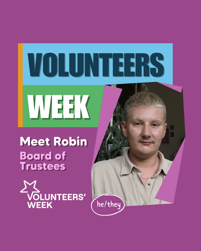 A portrait of Robin who volunteers on our Board as a Trustee