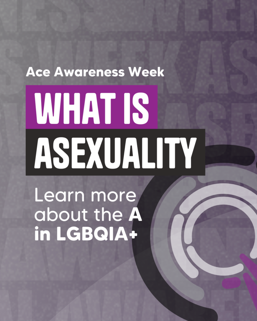 LGBT Health and Wellbeing's logo in the asexual flag colour