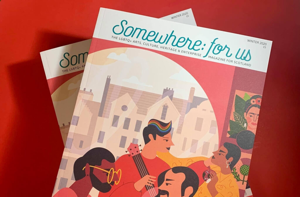 A colourful copy of Some where: For Us magazine