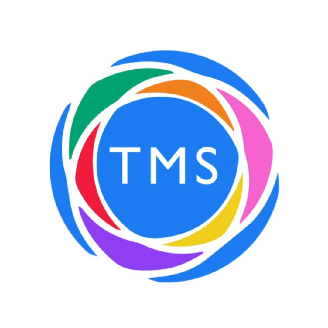 Abstract forms coming into a circle with text 'Trans Masculine Scotland'