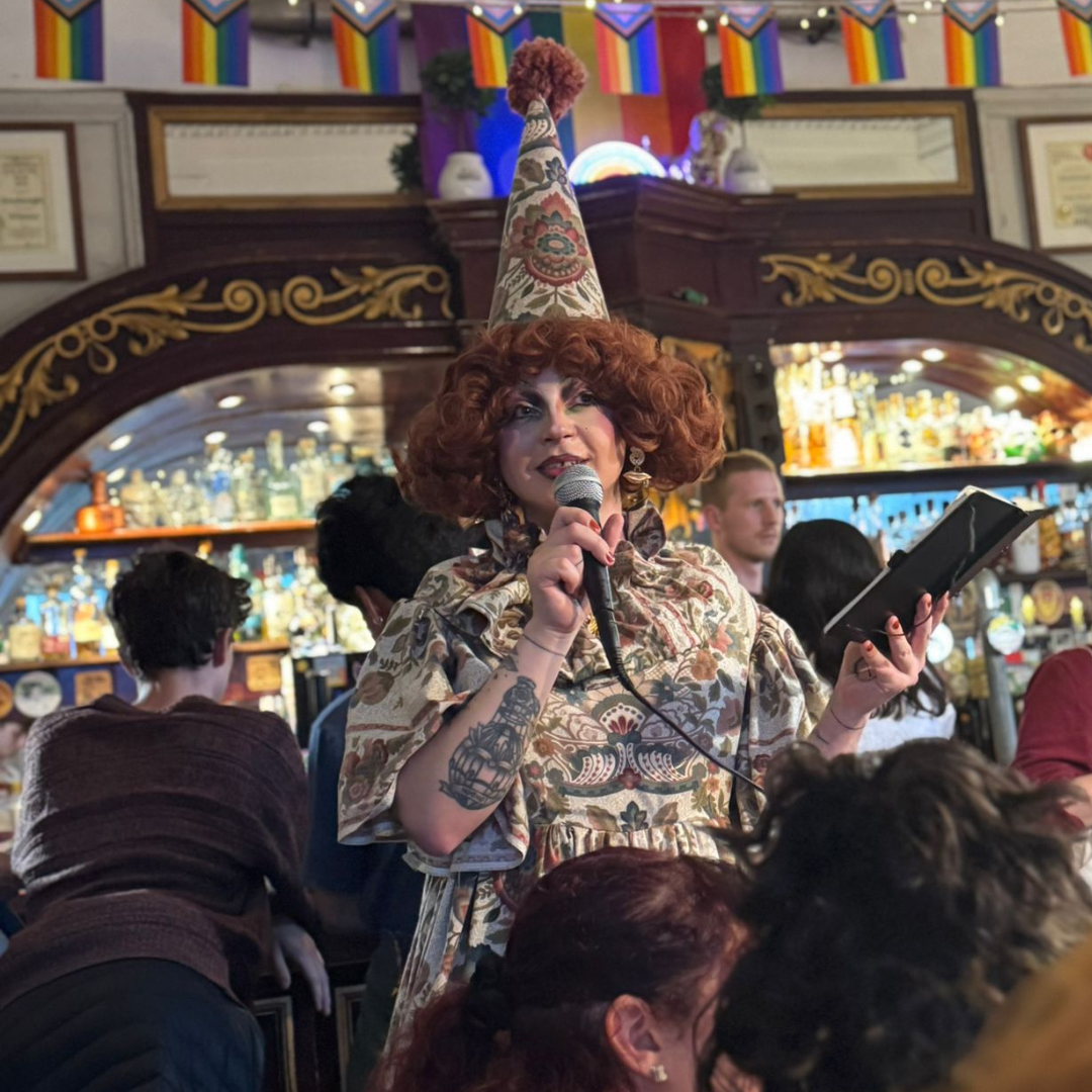 A community member at the quiz pub fundraiser they organised in support of our work
