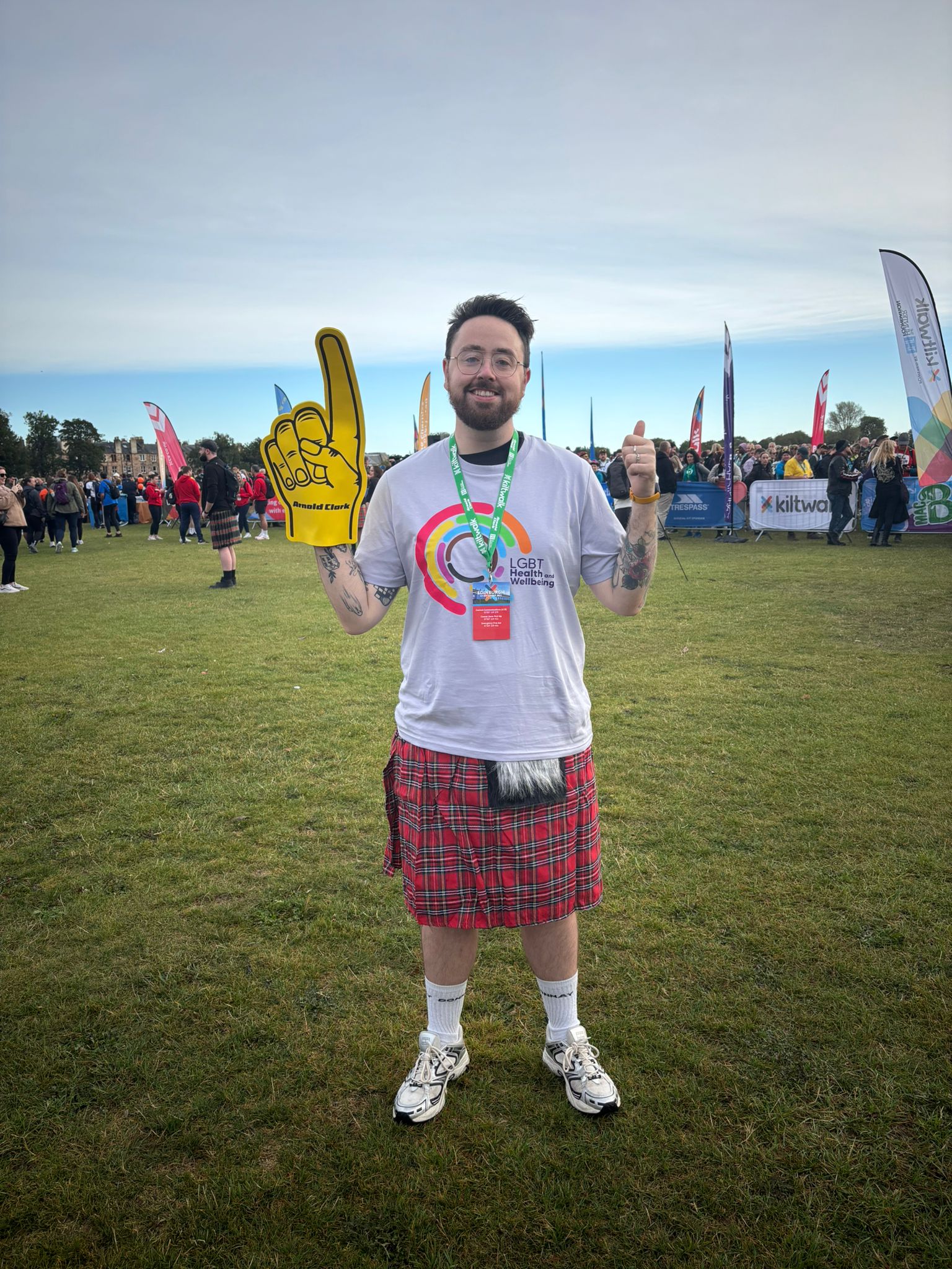 A kiltwalker at Kiltwalk Edinburgh in 2025