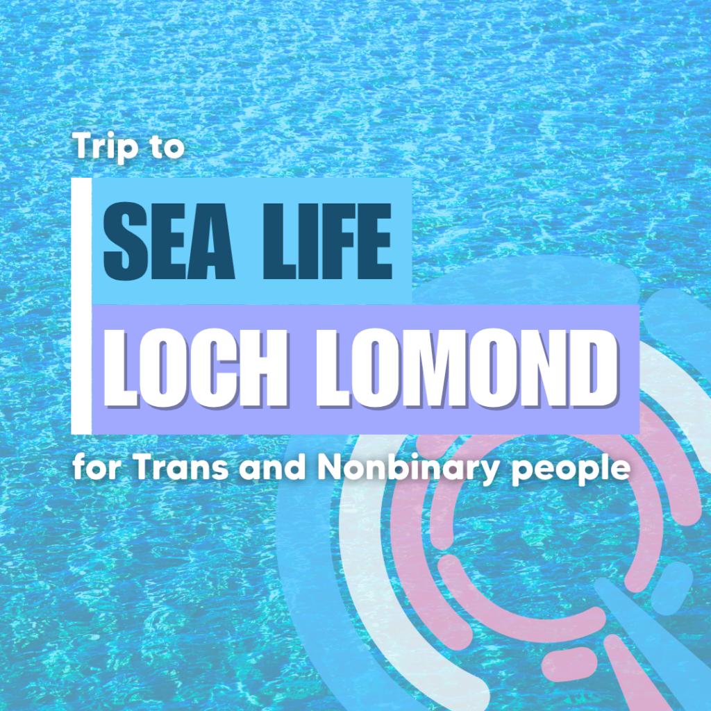 Trip to Sea Life Loch Lomond for trans and nonbinary people